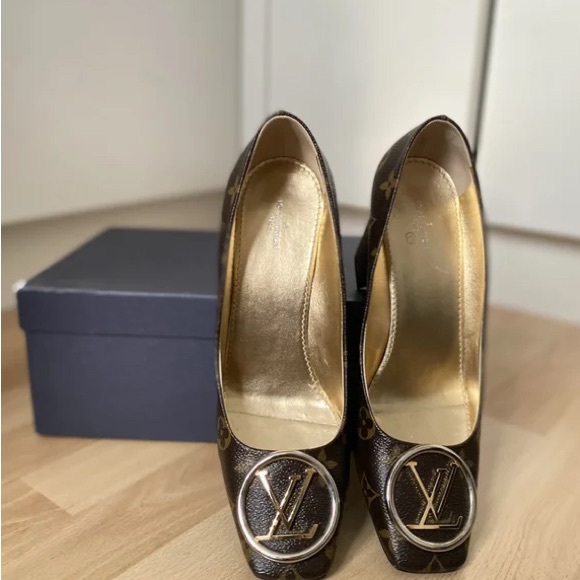 Gently Used Louis Vuitton Monogram Heels (Authentic) - Picture 1 of 4